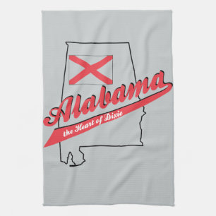 Paño De Cocina Alabama Corazón de Dixie