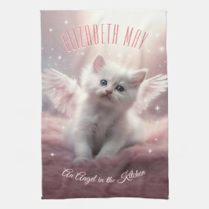 Paño De Cocina Alas de ángel de gatito generadas por IA