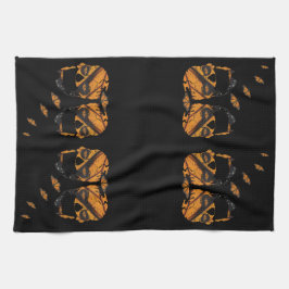 Paño De Cocina Alas de calaveras de mariposas