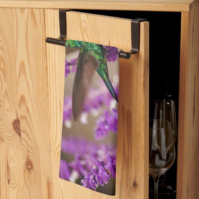 Paño De Cocina Alas de fe que esparcen orejas violetas (Pliegue de tercios)