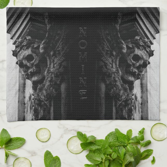 Paño De Cocina Alas de Piedra Skull (Doblado)