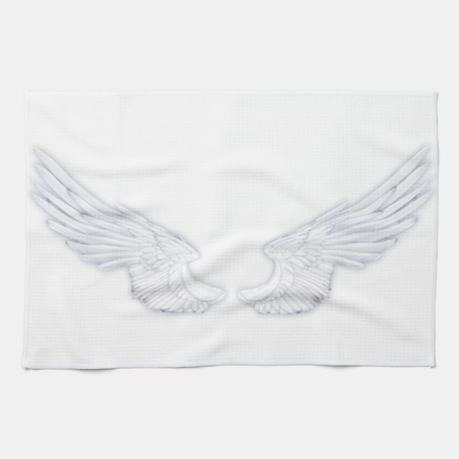 Paño De Cocina Alas del Ángel Blanco caído (Horizontal)