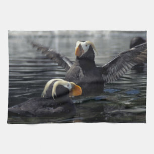 Paño De Cocina Alaska Tufted puffins