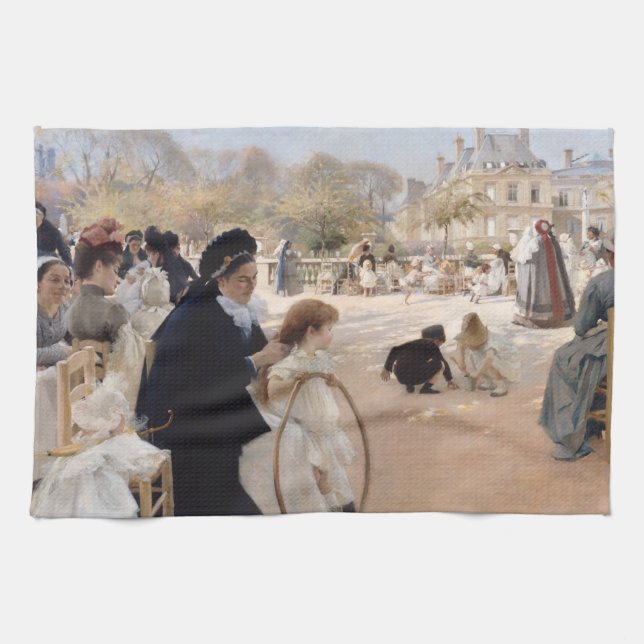 Paño De Cocina Albert Edelfelt - Jardines de Luxemburgo, París (Horizontal)