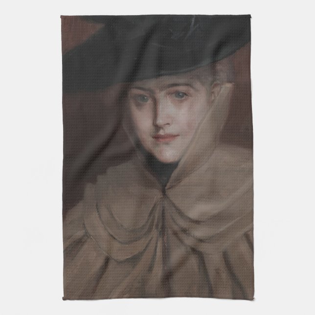 Paño De Cocina Albert Edelfelt - Retrato de una joven (Vertical)