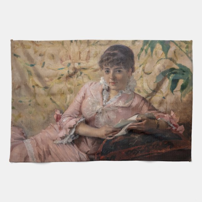 Paño De Cocina Albert Edelfelt - The Reading Parisienne (Horizontal)
