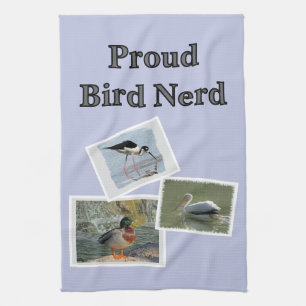 Paño De Cocina Álbum de Fotos de Aves al Estilo Proud Bird Nerd
