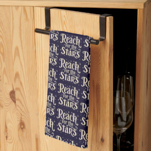 Paño De Cocina Alcance para las estrellas arte de la tipografía c