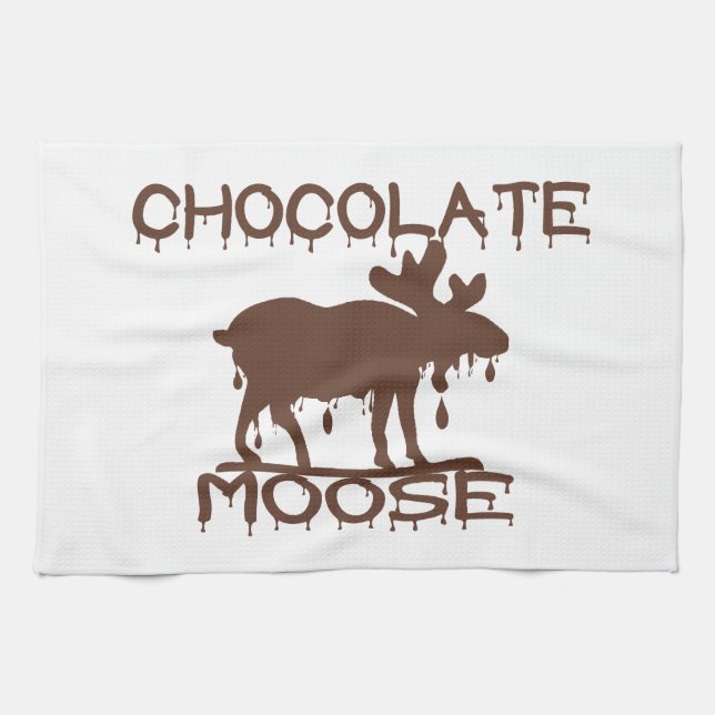 Paño De Cocina Alces del chocolate (Horizontal)