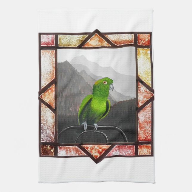 Paño De Cocina Aldo mi loro amazónico (Vertical)