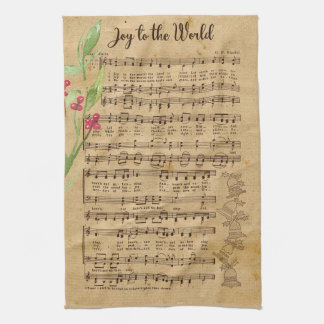 Paño De Cocina Alegría Por El Carol De Navidad Vintage Del Mundo