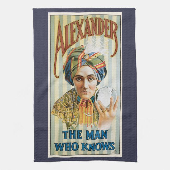 Paño De Cocina Alejandro, el hombre que sabe, el Poster de la mag (Vertical)