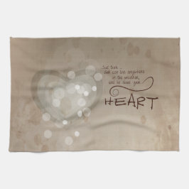 Paño De Cocina Alentamiento religioso cardíaco, Grunge