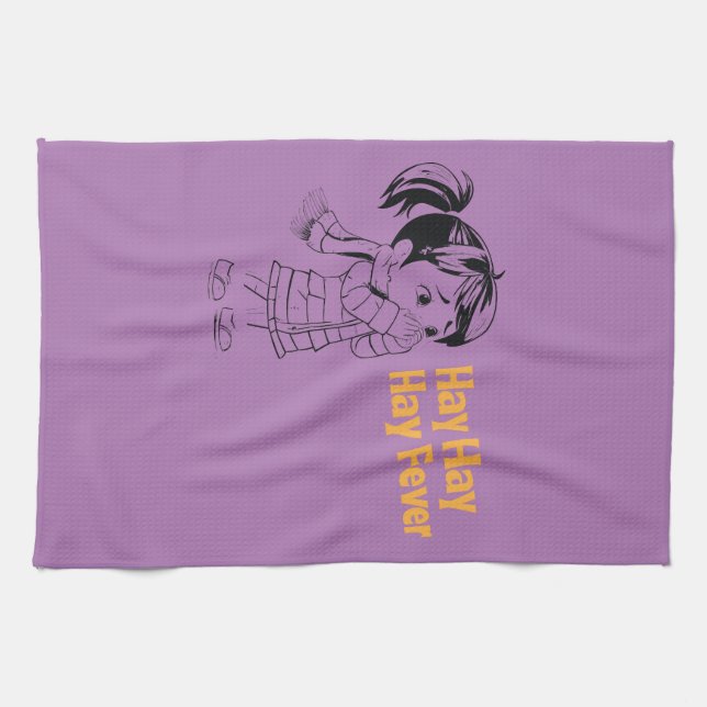 Paño De Cocina Alergias estacionales: Hay, Hay, Hay Fiebre. (Horizontal)