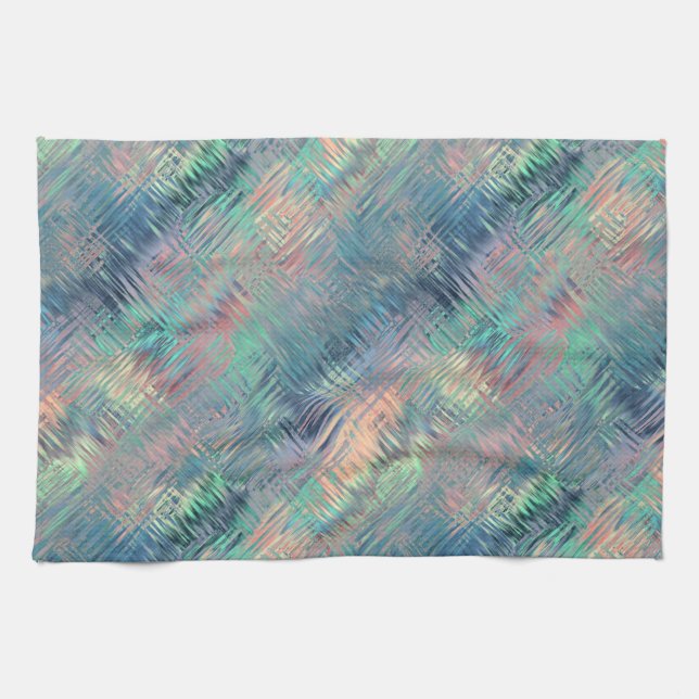 Paño De Cocina Alexandrite Blue Glassy Textura (Horizontal)