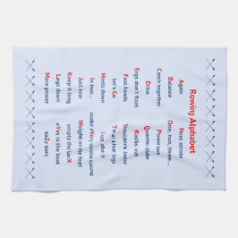 Paño De Cocina Alfabeto ardiente azul pálido