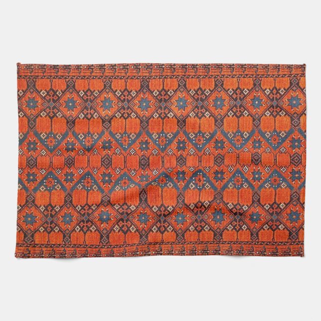 Paño De Cocina Alfombra Roja Oriental Turca (Horizontal)