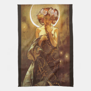 Paño De Cocina Alfons Mucha: Luna