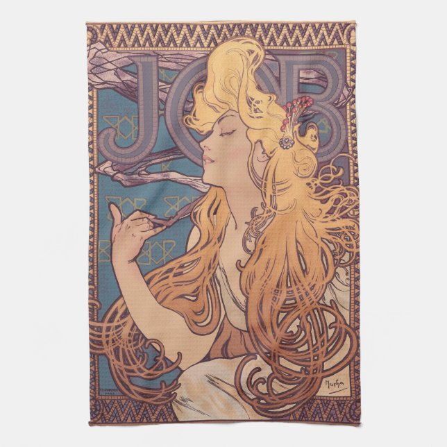 Paño De Cocina Alfonse Mucha Job Art Nouveau (Vertical)