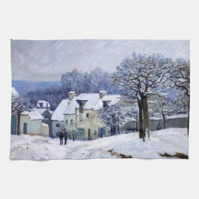 Paño De Cocina Alfred Sisley - Colocar a Chenil en Marly, efecto  (Horizontal)