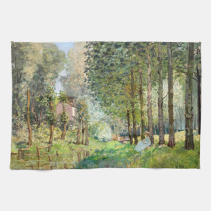 Paño De Cocina Alfred Sisley - Descansa a lo largo del Stream