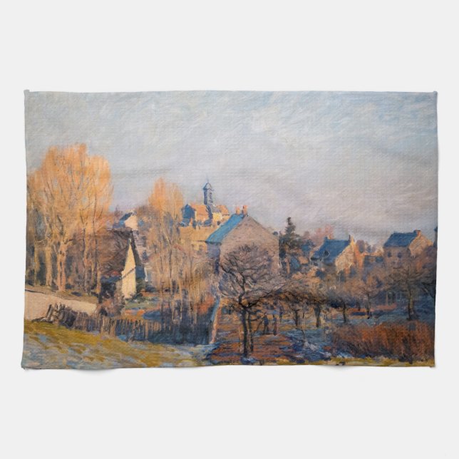 Paño De Cocina Alfred Sisley - Mañana helada en Louveciennes (Horizontal)