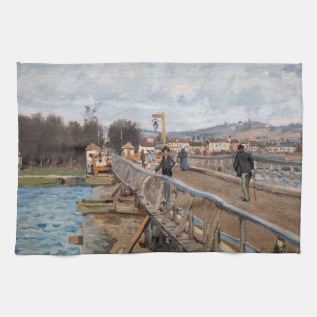 Paño De Cocina Alfred Sisley - Puente de futbol en Argenteuil (Horizontal)
