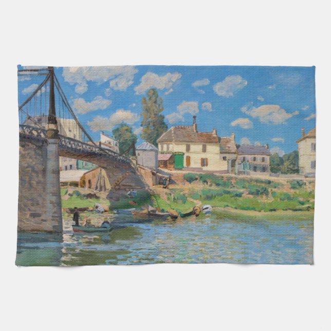 Paño De Cocina Alfred Sisley - Puente en Villeneuve-la-Garenne (Horizontal)