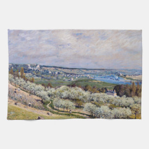 Paño De Cocina Alfred Sisley - Terraza en Saint-Germain, primaver