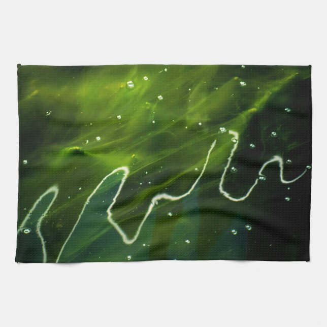 Paño De Cocina Algas verdes y ktcnm de agua (Horizontal)