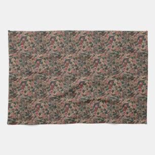 Paño De Cocina Algodón impreso con rollo floral vintage de los añ