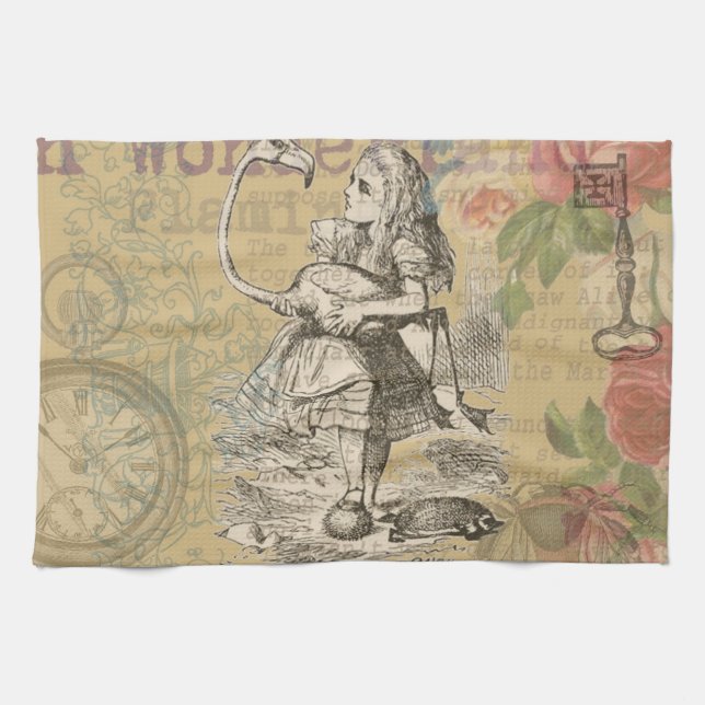 Paño De Cocina Alice in Wonderland Flamingo Classic (Horizontal)