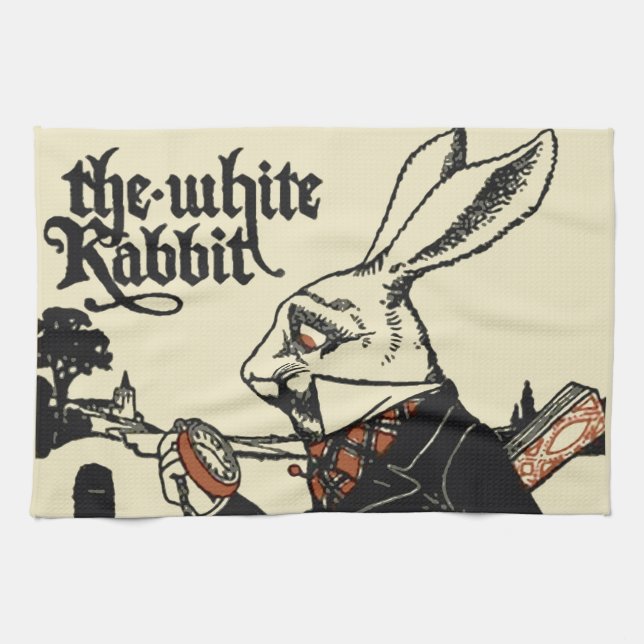Paño De Cocina Alice White Rabbit Classic (Horizontal)