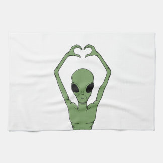 Paño De Cocina Alien Heart Pose