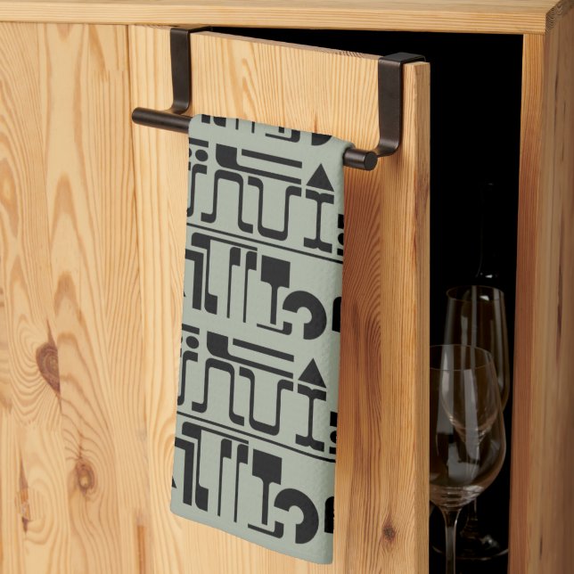 Paño De Cocina Alien Hieroglyphs (Pliegue de tercios)