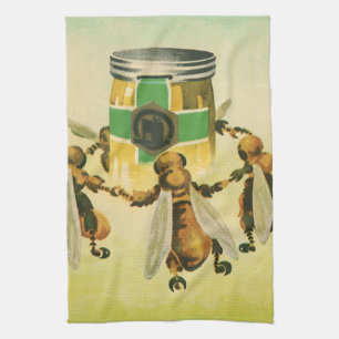 Paño De Cocina Alimento Antiguo, Tarro de Abejas Orgánicas Bailan