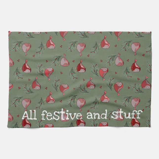 Paño De Cocina All Festive and Stuff - Festive Kitchen Towel (Horizontal)