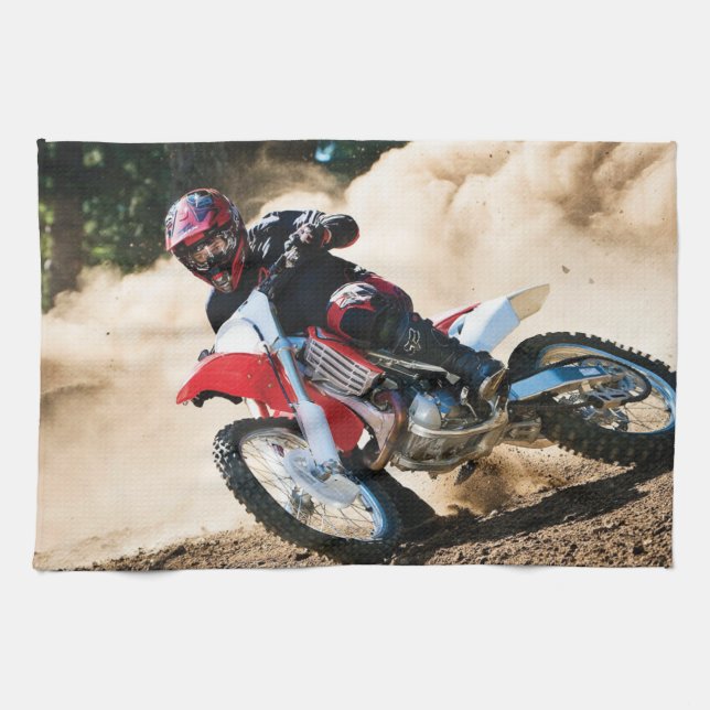 Paño De Cocina almohada de lanzamiento de motocross (Horizontal)