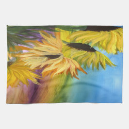 Paño De Cocina Almohadón de campo de girasoles de mi obra de arte