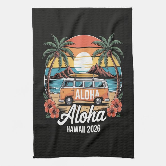 Paño De Cocina Aloha Hawái 2026 (Vertical)