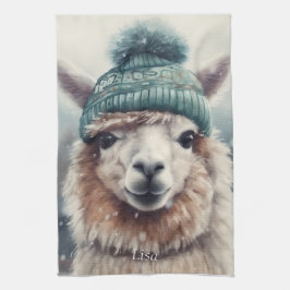 Paño De Cocina Alpaca dulce de invierno, personalizado