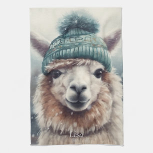 Paño De Cocina Alpaca dulce de invierno, personalizado