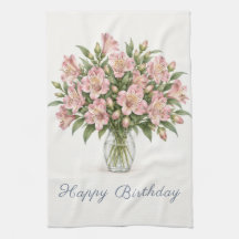 Alstroemeria Rosa Cumpleaños Feliz