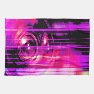 Paño De Cocina Altavoces de música púrpura