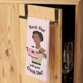 Paño De Cocina Ama de casa retro rockea con tu crock WOC K