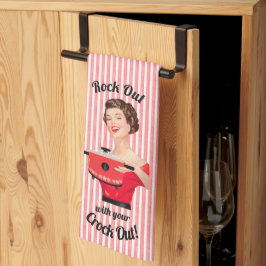 Paño De Cocina Ama de casa retro rockea con tu olla