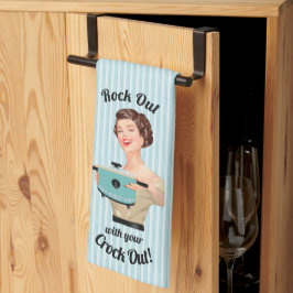 Paño De Cocina Ama de casa retro rockea con tu olla