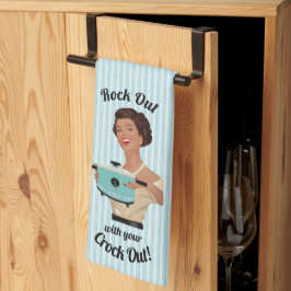 Paño De Cocina Ama de casa retro se desgañita con tu olla lenta W