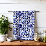 Paño De Cocina Amalfi Vietri Baldosas azules italianas Mediterrán<br><div class="desc">Amalfi Positano Vietri azulejos azul mallica toallas de cocina,  azulejos azules mediterráneos azules y amarillos toallas de cocina regalos para su decoración de casa regalos</div>