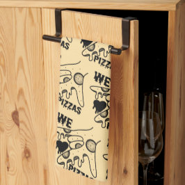 Paño De Cocina Amamos las pizzas - Pizza Love - ASL ILY Obsession